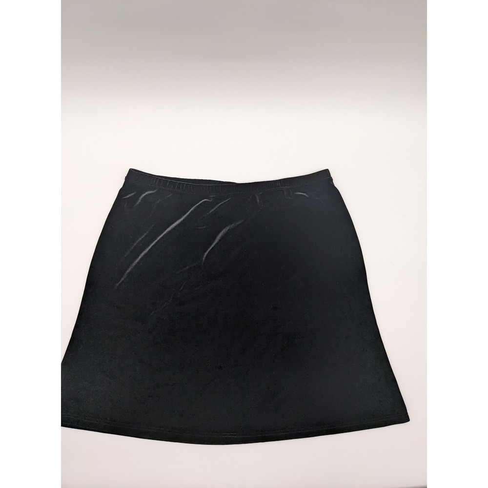 Jaclyn Smith Black Y2K Velvet Mini Skirt XL Holiday Party Stretch A-Line Pull On
